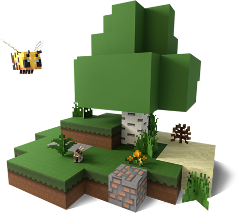 Tree with bee - Minecraft